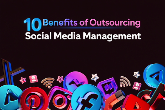 Colorful image showing social media apps in 3D.